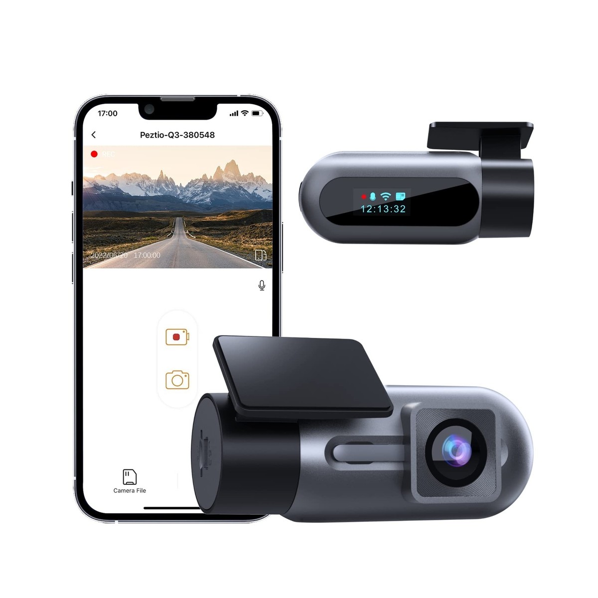 Parking mode and battery protection for the peztio car dash cam