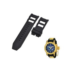 Russian Diver 10137 26mm Black Rubber Watch Strap For Invicta