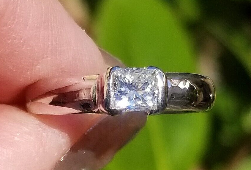 Beautiful Princess Solitaire Natural Diamond 14k … - image 16