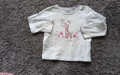 92 Pulli T shirt Mädchen absorba 24 Monate Baumwolle Giraffe