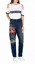      Auth. High-Waist Vivienne Westwood 100 Cotton Jeans 26 Womens NWT      