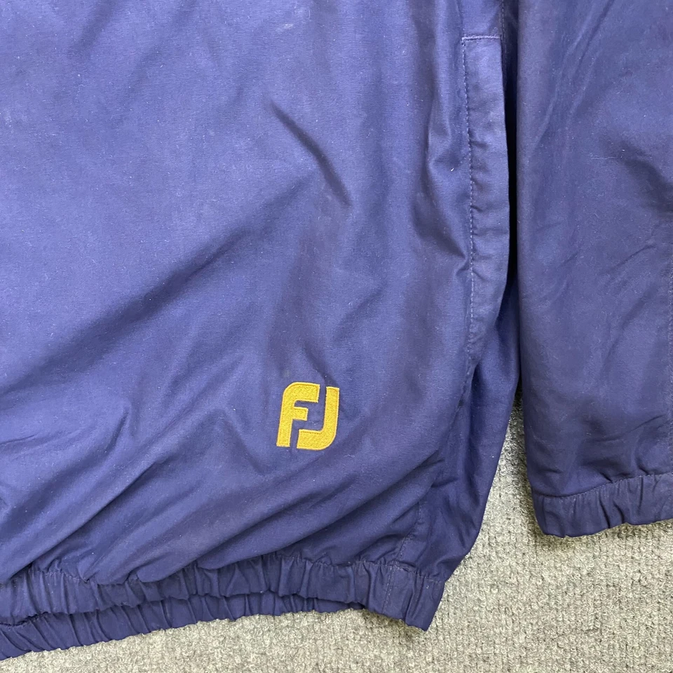 Footjoy FJ Golf Windshirt Chaqueta Para Hombres L Azul Cuello en V Pullover Rompevientos Foto 4 de 4