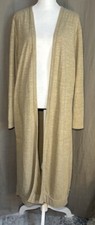 Free People Beach Boho Long Tan Cardigan Open Front Duster Neutral Size Xsmall