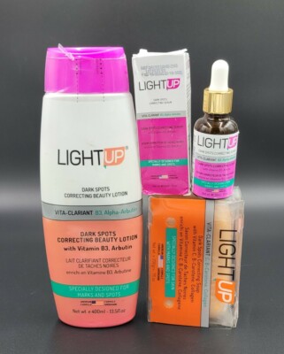 LIGHT UP DARK SPOT CORRECTING BEAUTY BODY LOTION+SERUM+SOAP 