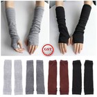 New Fashion Stretch Armguards Long Fingerless Gloves Fashion Mittens Womens