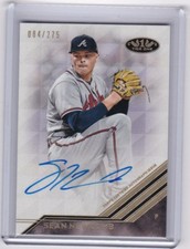 2018 TOPPS TIER ONE SEAN NEWCOMB ON-CARD AUTO #84/275 BRAVES AUTOGRAPH