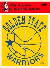 1981 Fleer Basketball Team Stickers Gold State Warriors Red Tab EX or Better