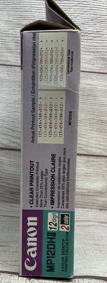 RARE BRAND NEW IN BOX CANON 2-COLOR DESKTOP PRINTING CALCULATOR MP12DHII - Image 3 of 4
