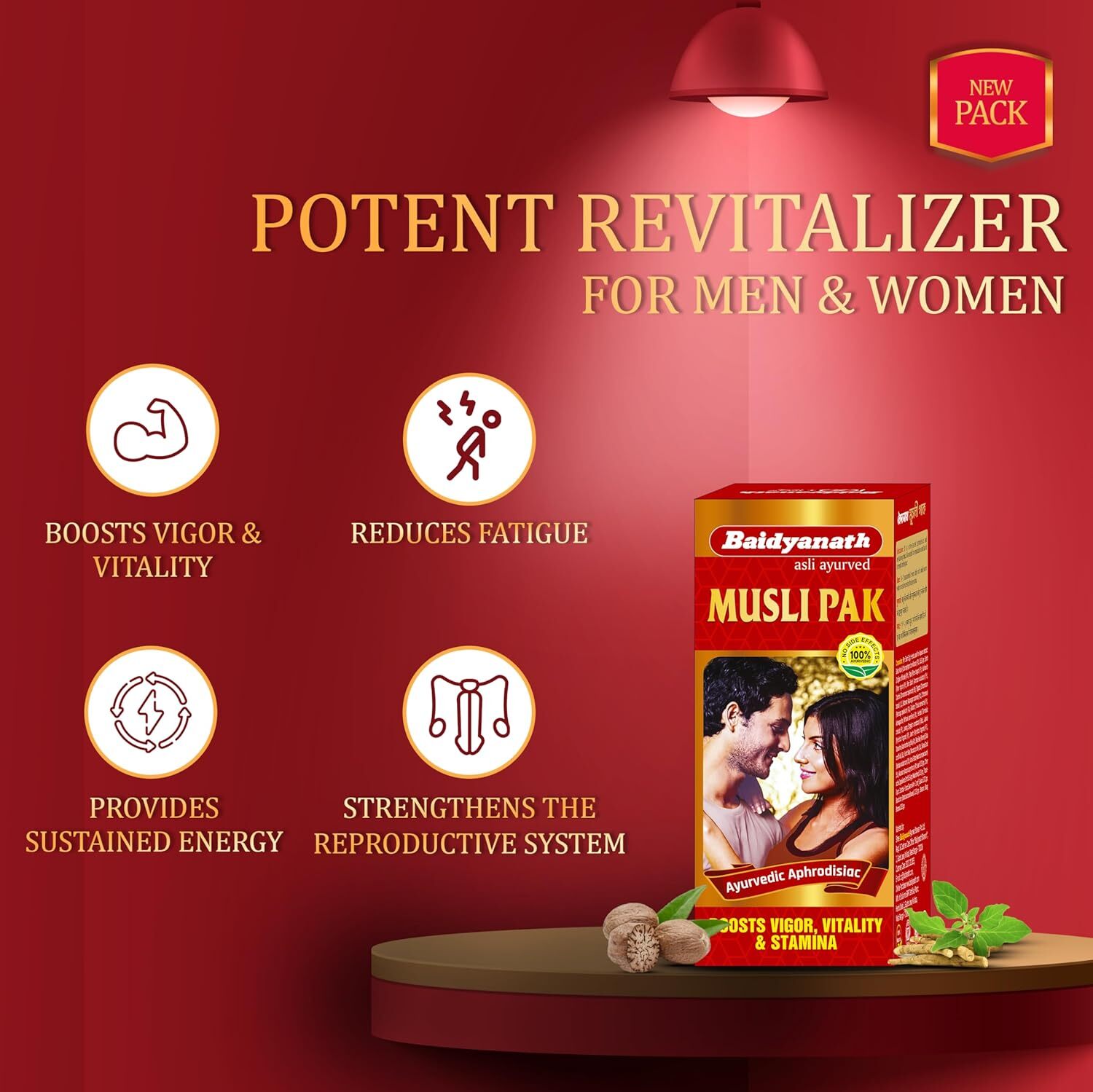 Baidyanath Musli Pak - Pure Safed Musli for Strength and Vitality -250 gm powder