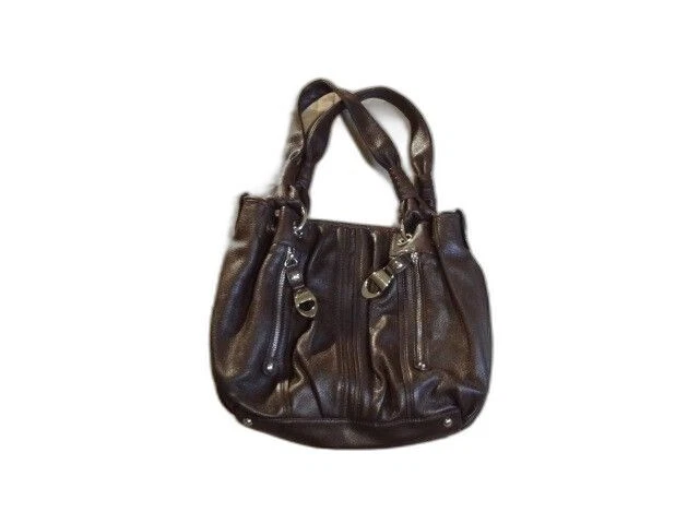 B Makowsky Brown Plum Color, Leather Shoulder Handbag Purse Slouch - Image 3 of 4