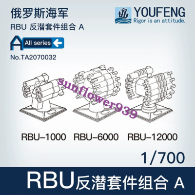 YOUFENG MODELS 1/700 Scale TA2070032 Anti-submarine missile system RBU