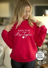 Personalised Soon to be Mrs your name bridal wedding hen party jumper sweater