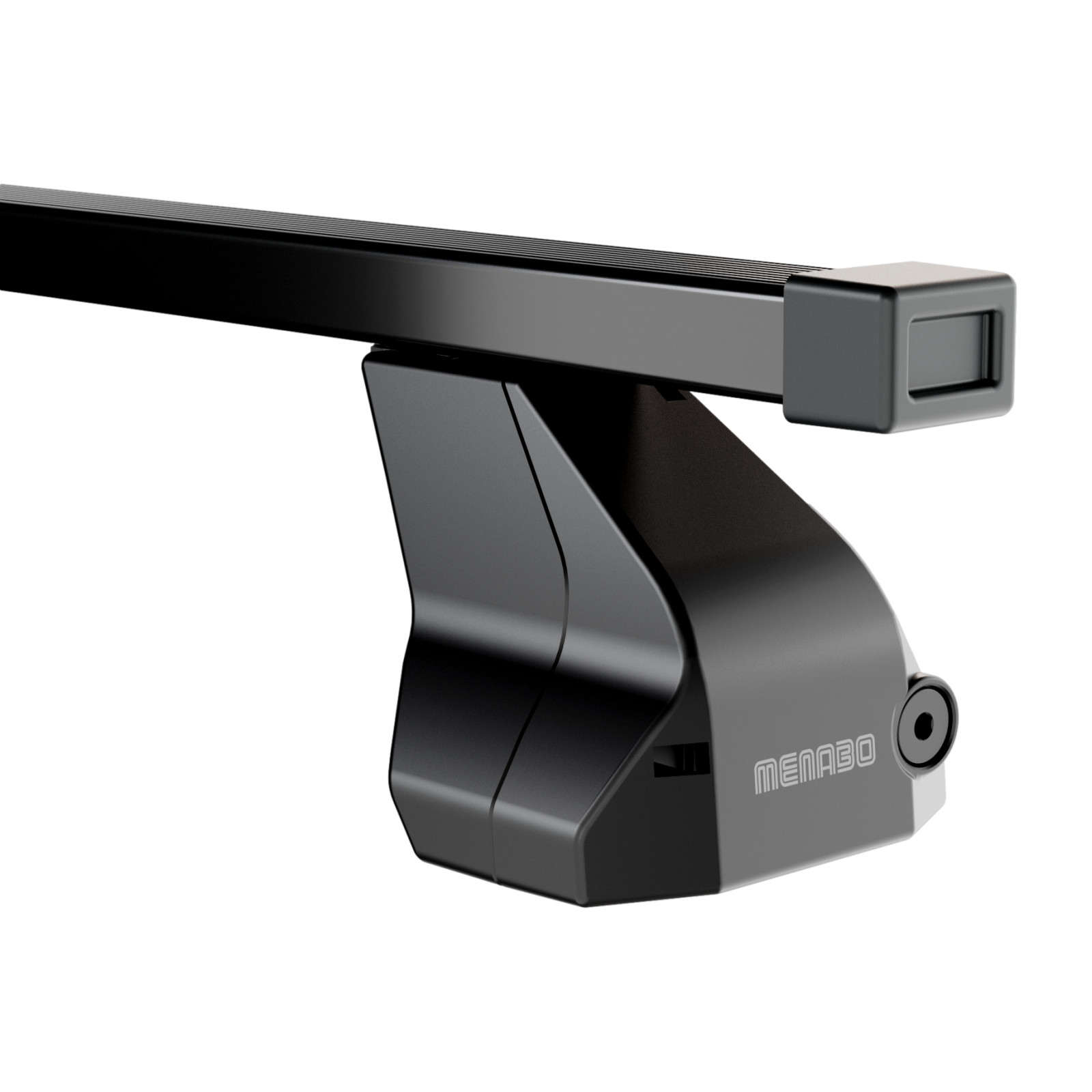 Barres de toit Menabo Omega noires en acier robuste ajustées pour Classe C berline - 2