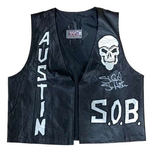 Stone Cold Steve Austin Signed Autographed WWE S.O.B Vest BAS