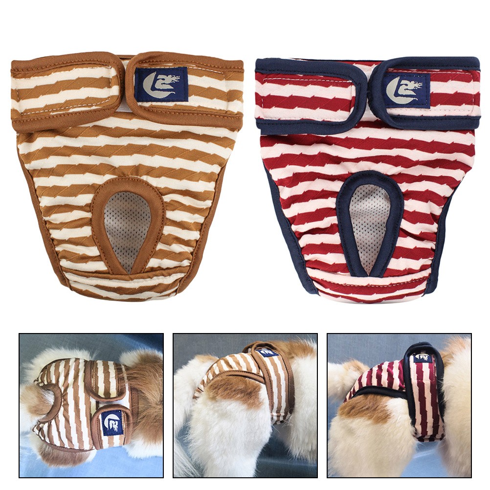 2 Pcs Pannolini Per Cani Riutilizzabili Cuccioli Accessori Animali Domestici foto 2