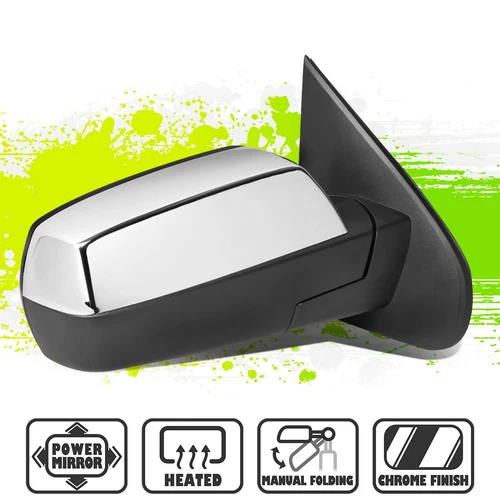 Chrome Powered Heated Side View Towing Mirror Right for Silverado Sierra 14-18