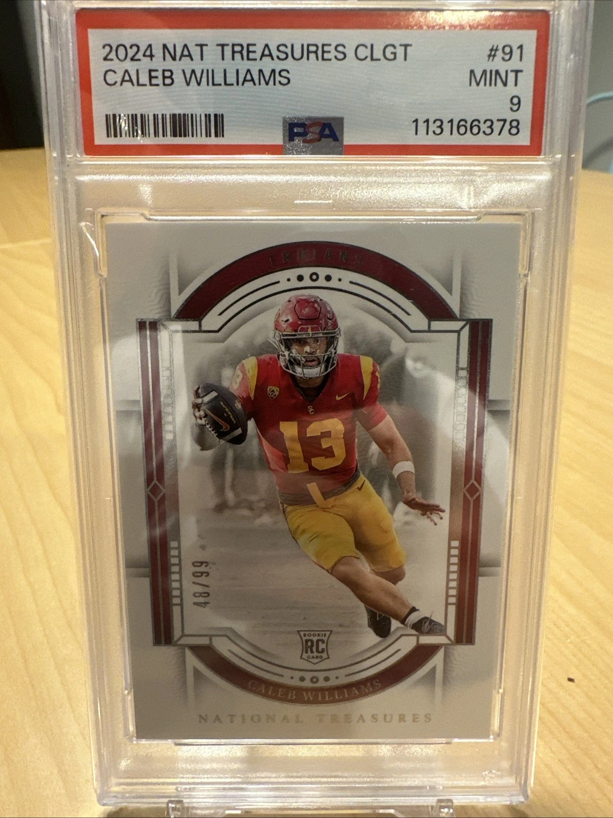 Caleb Williams Panini National Treasures Collegiate #91 Base