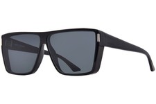 Saint Laurent SL 756 001 Sunglasses Black/Dark Grey Lenses Rectangle Shape 64mm