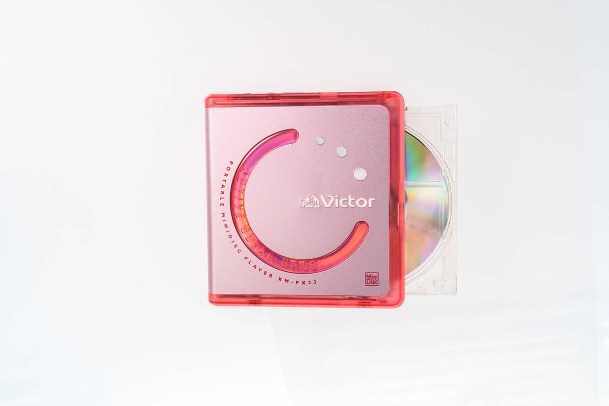 Victor XM-PX33 Portable MiniDisc Player Cherry Pink MD 26603 [DEMO