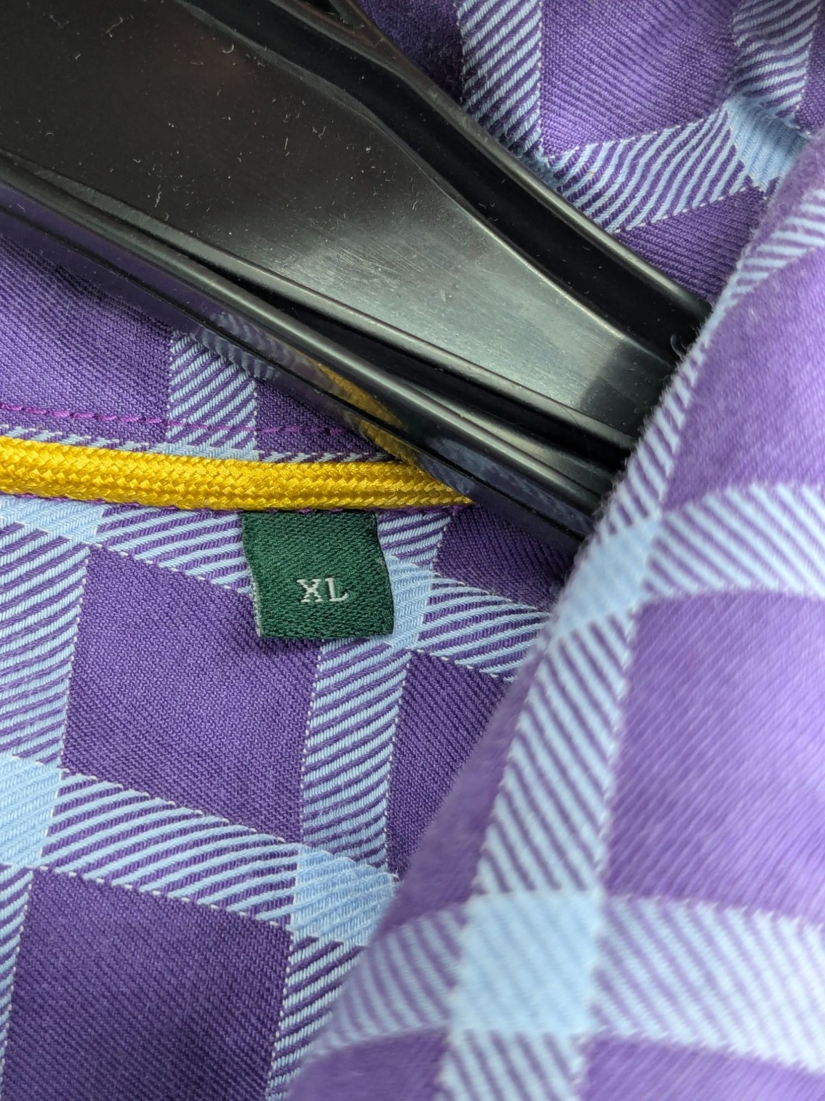 Robert Talbott Gingham Plaid Button Up Shirt Size… - image 11