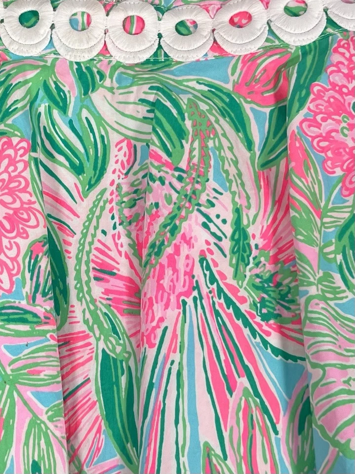 Vestido Idalia Lilly Pulitzer Meninas Tamanho 4 Estampa “Blue Horizan Coming In Hot” - Imagem 2 de 4