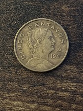 1961 Mexico Mexican Cinco 5 Five Centavos Beautiful Actual Coin TC1905*