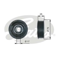 Gates Umlenk FüHrungsrolle Keilrippenriemen FüR Mazda 3 1.6 1.4 2 1.3 T36420