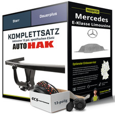 Für MERCEDES E-Klasse Limousine W214 Anhängerkupplung starr +eSatz 13pol 23- AHK