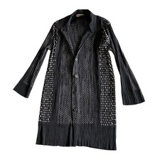ISSEY MIYAKE Pleated Dot Long Coat M
