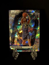 2024-25 Panini Prizm #261 Tristen Newton Cracked Ice Prizm RC Pacers