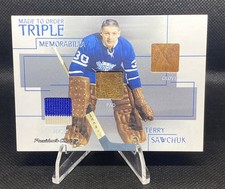 Terry Sawchuk 1/1 Game Used Jersey, Pad,Glove, Made To Order Triple Memorabilia