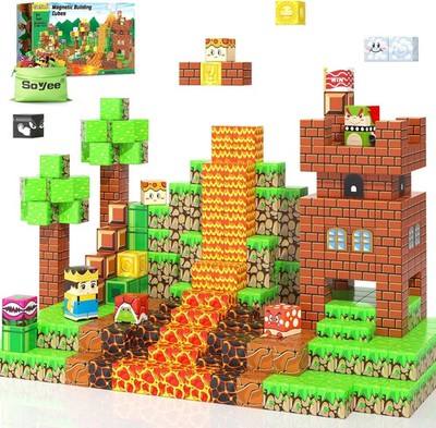 Soyee  Magnetic Blocks Building Blocks Games STEM Toys Kids Gifts Lava World