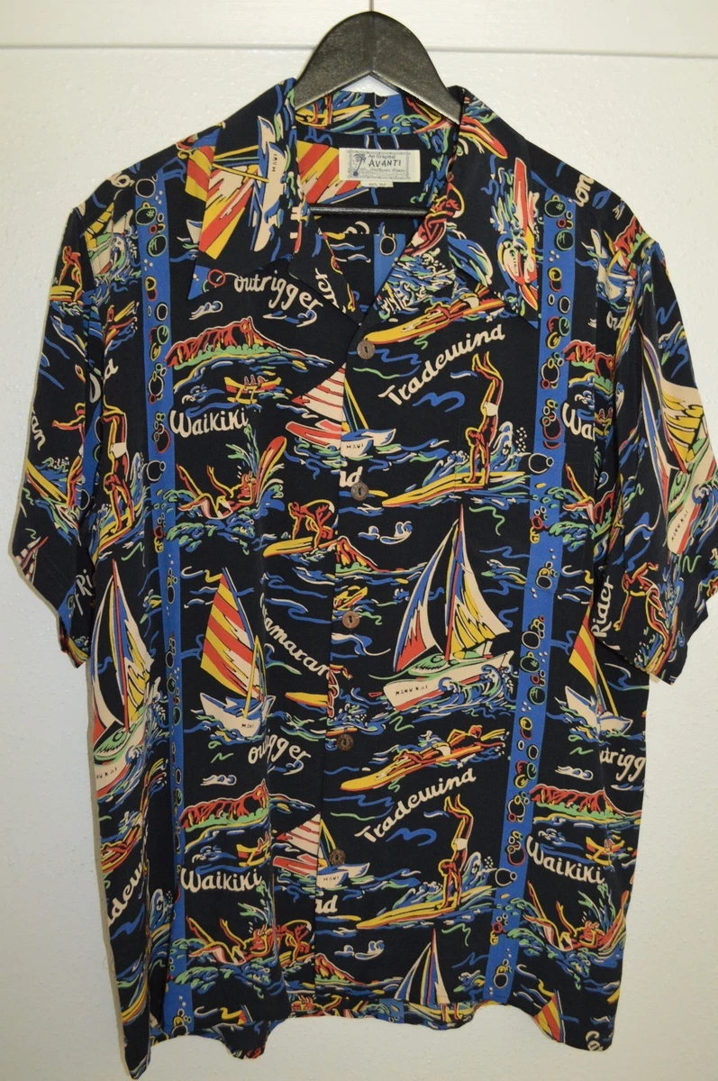 Avanti Silk Hawaiian Casual Button-Down Shirts for Men for sale - eBay