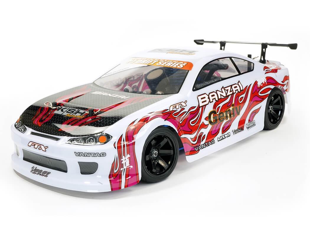FTX 5534W BANZAI STREET/DRIFT NITRO 4WD RTR CAR - WHITE 1:10 SCALE