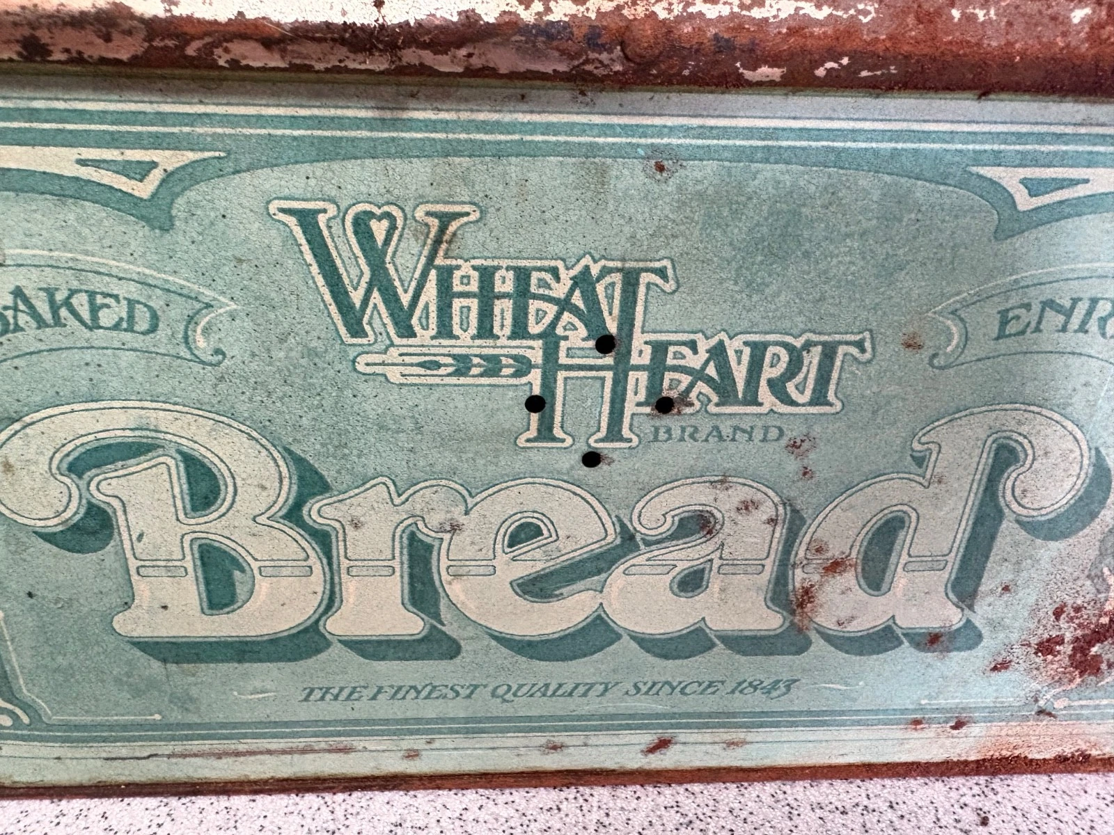 Antique Bread Box w/ Hinged Lid