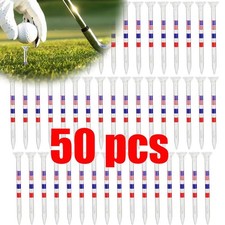 50pcs 3-1/4  USA Stars  Stripes Wooden Golf Tees Patriotic Bulk Set 82 mm