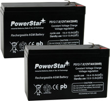 2 Pack - 12V 7Ah Replacement Battery for Compatible with APC Back-Ups XS 1200