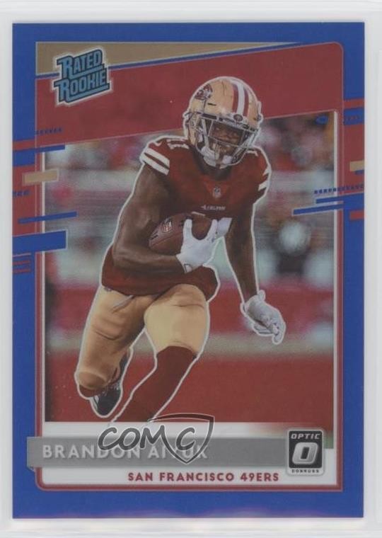 2020 Donruss Optic Rated Rookies Blue Prizm 30/179 Brandon Aiyuk Rookie RC 0we5
