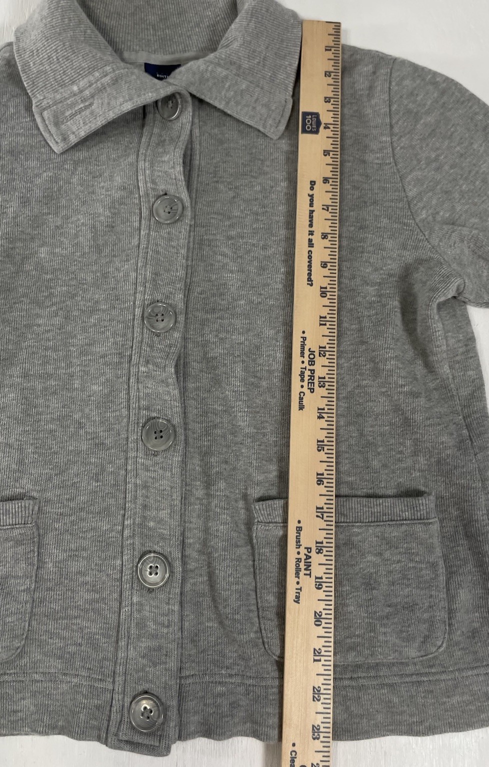 Gray Basic Editions Long Sleeve Gray Button Down … - image 13