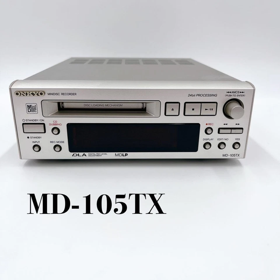 Onkyo MD-105TX MiniDisc Recorder MDLP High-Speed Dubbing 100V silber - getestet
