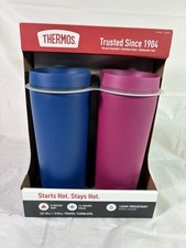 Termo Marca Acero Inoxidable Azul y Rosa Vasos 18oz Viaje Paquete de 2 Nuevos