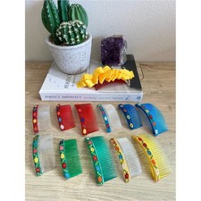 Vintage Hair Comb Lot of 12 Floral Side Combs Satin Bow Peineta Style