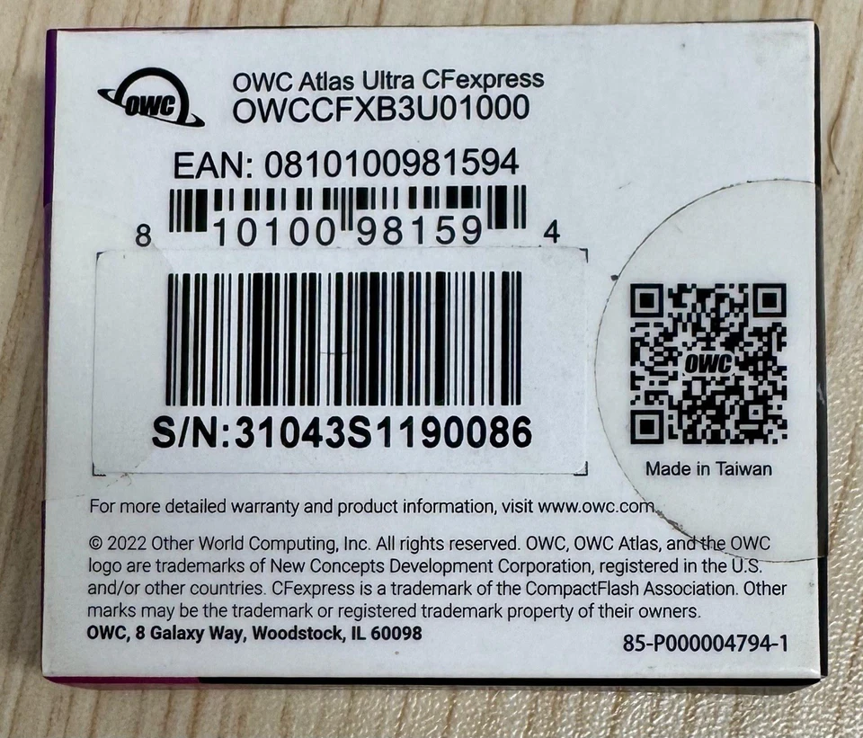 1.0TB OWC Atlas Ultra High-Performance CFexpress 2.0 Type B Memory Card - Image 3 of 3