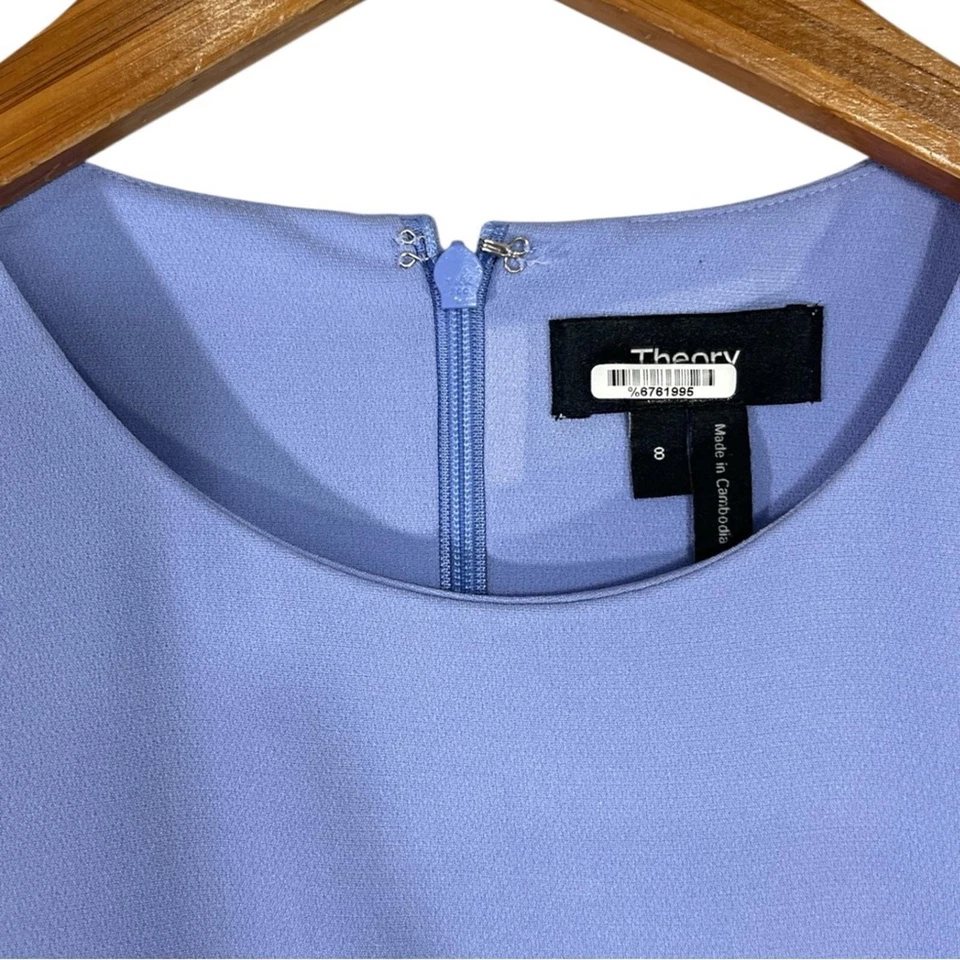 THEORY Women's CL Shift Mini Dress Grotto Admiral Crepe N0709604 Size 8 - Image 4 of 4