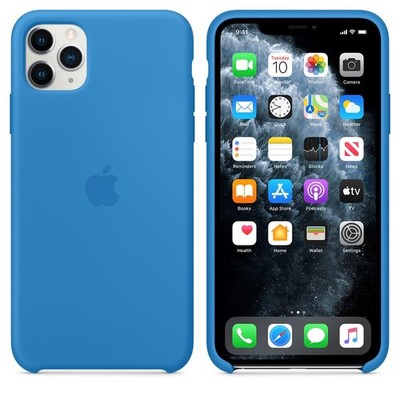 Original/offizielle Apple Silikon Hülle für iPhone 11 Pro Max - Surfblau - Neu