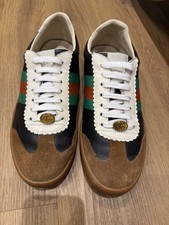 Gucci G74 Web Low Suede Sneakers 521681- Men’s EU 43 / UK 9 –Excellent Condition