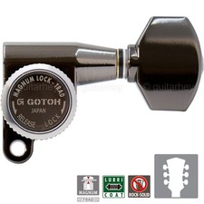 NEW Gotoh SG360-07 MGT Locking Tuners L3 R3 Keys SMALL Buttons 3x3 - COSMO BLACK