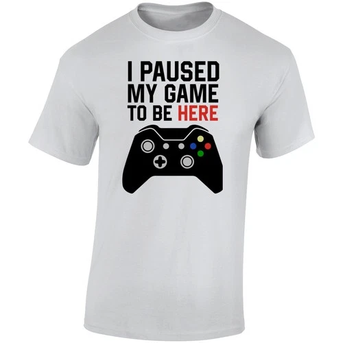 I Paused My Game Gamer Nerd Gift Funny T Shirt - product listing photo