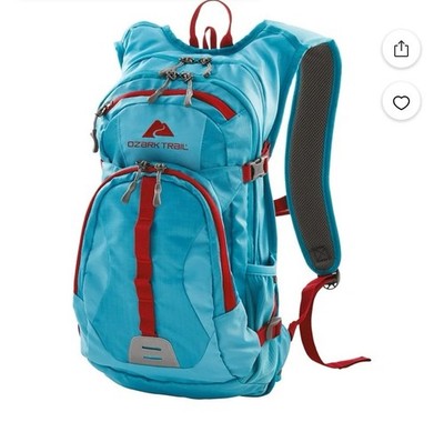 Ozark Trail OT 23L Riverdale Backpack Day Pack Hydration Red Blue NO Bladder