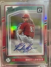 2024 Donruss Optic Rated Prospects Signatures #166 Rhett Lowder AUTO Reds Prizm